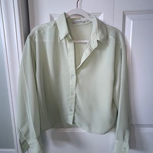Light green sheer Abercrombie top